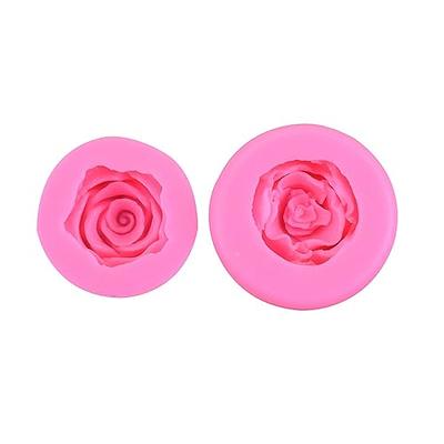 Fogilas 2PCS Rose Flowers silicone molds Cake Chocolate Mold