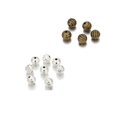 50 PACK 7mm Round Hammered Metal Beads, Metal Spacers, Round Bead, 1.2mm  Hole, Silver Textured Beads, Antique Silver Color, Hammered Finish