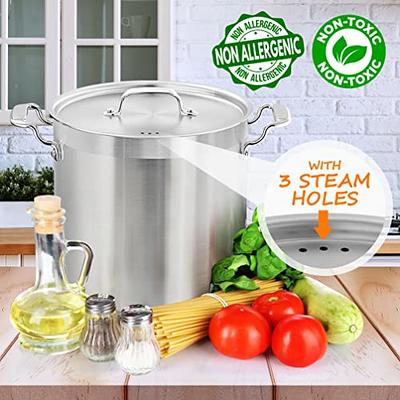 NutriChef 18/8 Heavy Duty Stainless Steel Large Stock Pot