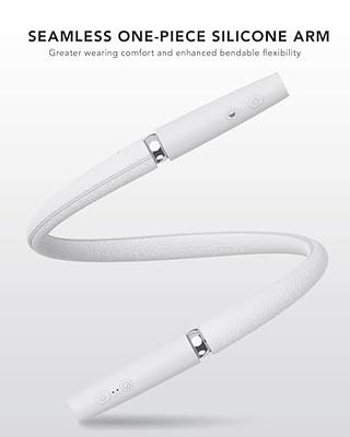 NIVAVA Neck Reading Light, Book Light for Reading in Bed [Steering Shafts  Adjustment], Bendable Silicone Arm, Long Lasting LED Rechargeable Knitting