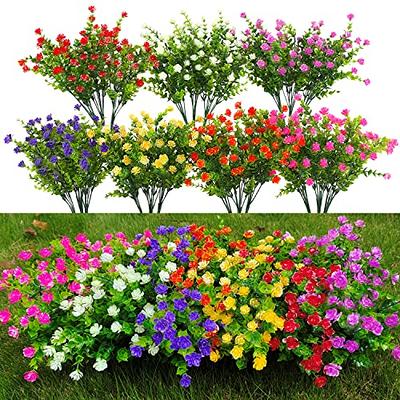 WEAUSUP 21 Bundles Outdoor Faux Plants UV Resistant Faux Bushes