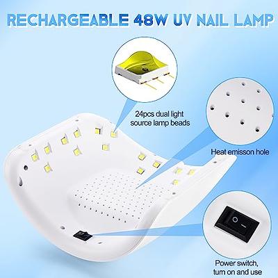 Professional UV Led Nail Lamp Cordless, 72W UV Lights for Gel Nails with  Fan, IMENE Rechargeable Nail Dryer with Portable Handle Perfect for Salon  Home Nail Art (White) - Yahoo Shopping