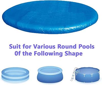 Round Pool Cover, Solar Covers for Easy Set and Frame Pools, Dust