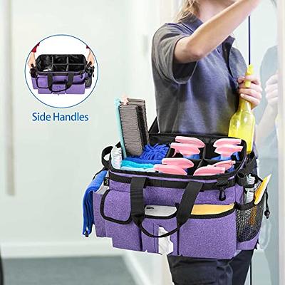 LoDrid Large Wearable Cleaning Caddy Bag with Detachable Divider