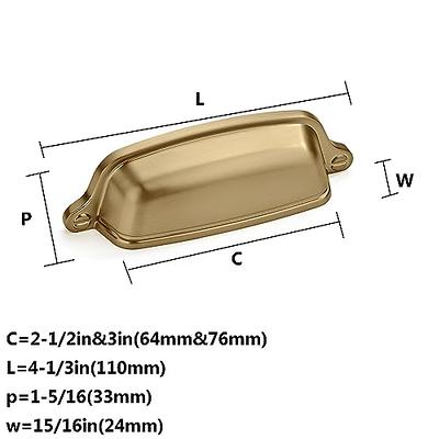 Quality Brass Cup Pull 4 Handles. All Hardware is One Colour. Mix