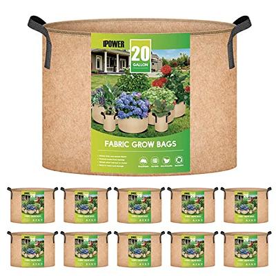 5 Gallon Grow Bags 5-Pack Black Thickened Nonwoven Fabric Pots with  Handles, Multi-Purpose Rings