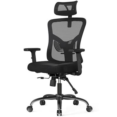 NOBLEWELL Ergonomic Office Chair High Back Mesh Computer Chair with Lumbar Support Adjustable Armrest, Backrest and Headrest