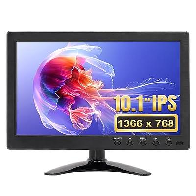 XIGETRAIL 10.1 Inch Monitor Small HDMI Monitor, 1024x600 Mini Monitor IPS  Screen Support VGA AV HDMI USB, Portable Computer Display with Built-in  Dual