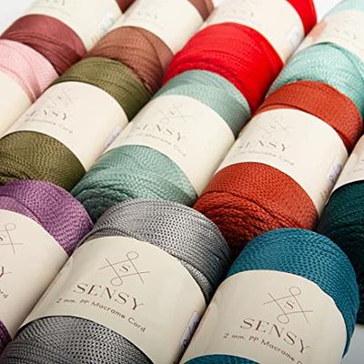 Sensy Premium 2mm 251 Yards Polyester Rope 100% Polypropylene Cord Macrame  Cord 2mm Crochet Bag Cord Macrame Rope Crochet Thread Gift for Knitter  (Latte) - Yahoo Shopping
