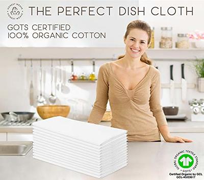 HONEST WEAVE GOTS Certified 100% Organic Flour Sack Cotton Kitchen Hand and Dish  Towel Sets - Extra Large 27x27 inches, Fully Hemmed, 12-Pack, White - Yahoo  Shopping