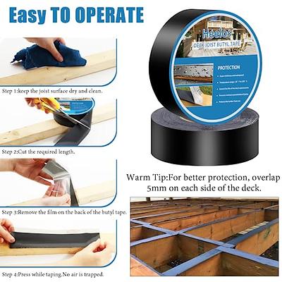 Heelos Deck Joist Tape 2''×50',4 Pack Weather-Resistant Joist Tape for  Decking,Waterproof Seal Antiseptic Butyl Joist Tape,Self-Adhesive Flashing  Joist Tape for Wood Decks Beams Roof - Yahoo Shopping