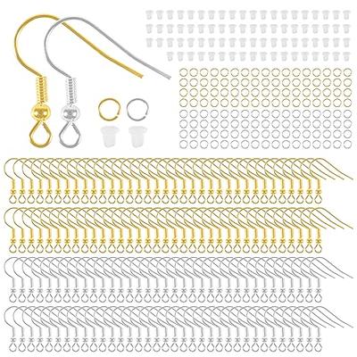 200pcs Hypoallergenic Earring Hooks, 925 Sterling Gold Copper-Plated Earring  Hooks, Fish Hook Earrings, 600 pcs Earring Making Kit with Jump Rings and  Clear Rubber Earring Backs, DIY Jewelry Making - Yahoo Shopping