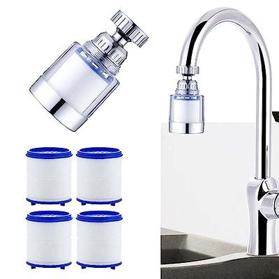 3 Pack Faucet Water Filter Purifier for Kitchen Bathroom Sink - Removes  Chlorine Fluoride Heavy Metals - Easy Install & Portable