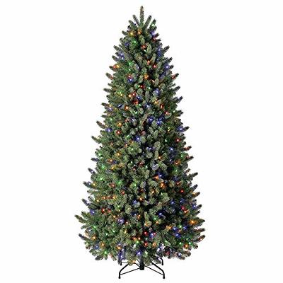 7.5' Pre-Lit Medium Iridescent Pine Artificial Christmas Tree - Multi-Color  LED Lights