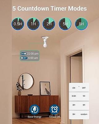 DEWENWILS Indoor Remote Control Outlet, Wireless Remote Light Switch, No  Interference Remote Outlet Switch, No Wiring, 15A/1875W, 100ft RF Range,  Compact Design - Yahoo Shopping