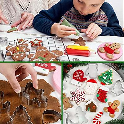 Snowflake Gingerbread Cookies Baking Pan Kitchen Christmas Tree Ornament,  Metal