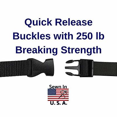 Buckles for Straps 1: Quick Side Release Plastic Buckle Clip 4 set +  Tri-Glide Slide 8 pcs Fit 1 inch Wide Nylon Strap Webbing Belt, Heavy Duty  Dual