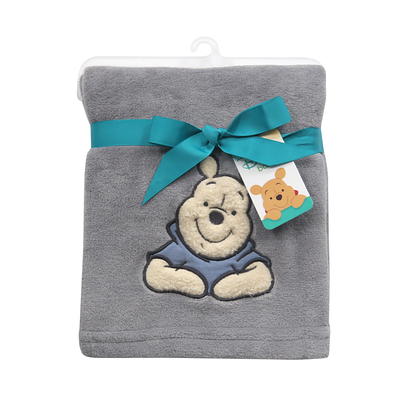 Lambs & Ivy Disney Baby Winnie the Pooh Hugs Gray Soft Fleece Baby