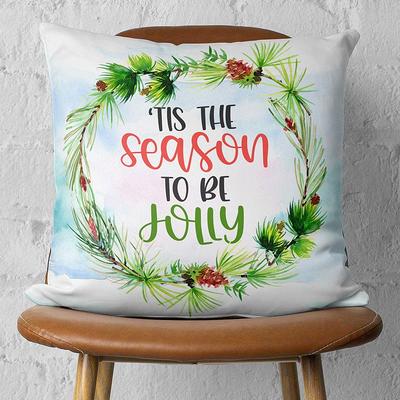 Mike & Co. New York Christmas Themed Decorative Throw Pillow Square 18 in. x 18 in. Multi-Color for Couch, Bedding (Set of 4)