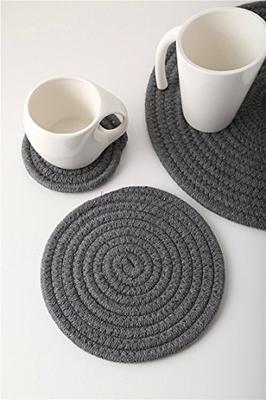 Kitchen Pot Holders Set Trivets Set 100% Pure Cotton Thread Weave