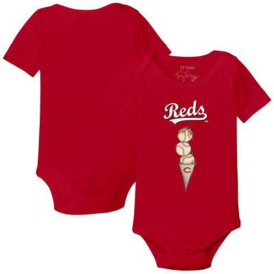 Infant Tiny Turnip White/Red Boston Red Sox Triple Scoop Raglan 3/4 Sleeve T-Shirt