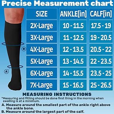 Wide Calf Compression Sleeves Women & Men, Plus Size Calf Leg Compression  Sleeve 6XL for Shin Splints Leg Pain Relief Support, Varicose Vein