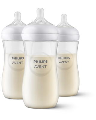 Philips Avent Natural Baby Bottle with Natural Response Nipple, Clear,  11oz, 3pk, SCY906/93 - Yahoo Shopping