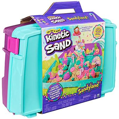 Kinetic Sand, Sandbox Set Kids Toy with 1lb All-Natural Green
