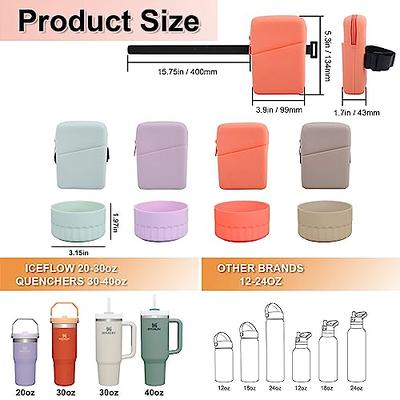  MLKSI 2Pcs Silicone Boot for Stanley Cup Accessories, Protector  Silicone Water Bottle Bottom Sleeve for Stanley 40 oz 30 oz Tumbler Simple  Modern Tumbler with Handle, Sky Blue and White 