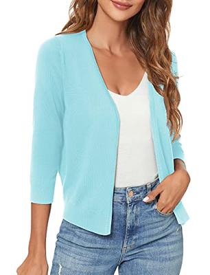 Urban CoCo Women's Long Sleeve Open Front Cardigan Knit Sweater with  Pockets (S, Ink Blue) : : Clothing, Shoes & Accessories