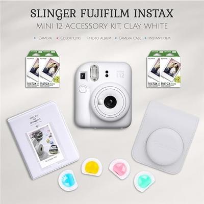  Fujifilm Instax Mini Link 2 Instant Smartphone Printer (Clay  White) and Fujifilm Instax Mini Twin Film Pack (40 Exposures) Bundle :  Electronics