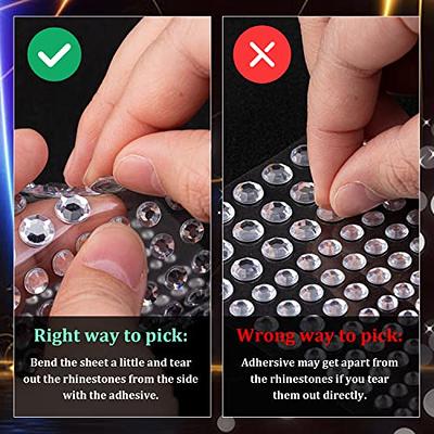 1pc Crystal Self Adhesive Rhinestone Strip For Diy Clothing Decoration