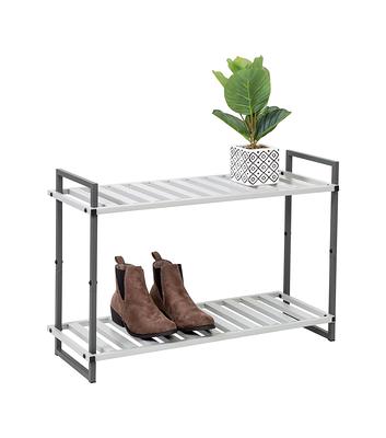 Honey-Can-Do 2-Tier Shoe Rack - Gray