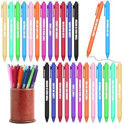 EDSG 10 Pcs Funny Pens Funny Office Pens Funny Pens for Adults Coworkers  Spoof Fun Ballpoint Pen Set Snarky Pens Novelty pens Bulk Office Gifts for  Christmas Friend Boss Black Ink 