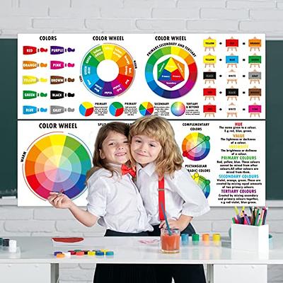 Shemira Educational Poster Art Classroom Decorations, Color Wheel Poster  Color Chart Banner for Elementary and Middle School Students, Educational
