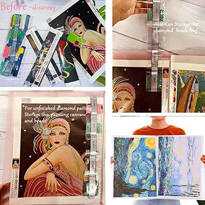 A3 40 Pags Diamond Painting Storage Book,Art Portfolio Painting Storage Book ,Clear Pockets Art Plastic Sleeves Protectors,for 44X32.5X2cm Sketches  Painting Presentation (Blue) - Yahoo Shopping