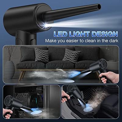 Electric Cordless Air Duster Blower Compressed Air Duster for Computer  Keyboard PC Portable Rechargeable Air Blower with Built-in LED Light 