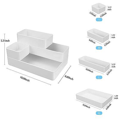 mDesign Plastic Stackable Closet Storage Organizer Bin Containers with  Front Pull Drawer for Cabinet, Desk, Shelf, Cupboard, or Dresser  Organization - Lumiere Collection - 4 Pack - Clear - Yahoo Shopping