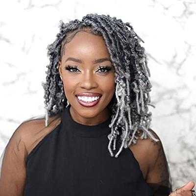 Synthetic Butterfly Locs Pre Looped Crochet Braiding Hair Extensions Black  Women