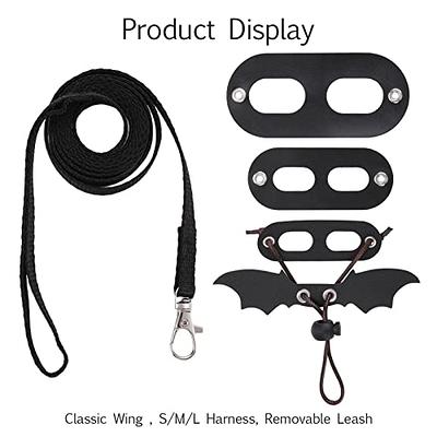  Pawaboo Adjustable Bearded Dragon Harness and Leash, 3 Size  Leather Reptile Leash Outdoor Harness Leash with Bat Wings for Lizard  Reptiles Amphibians Small Pet, Small/Medium/Large, Black+Gold : Pet Supplies