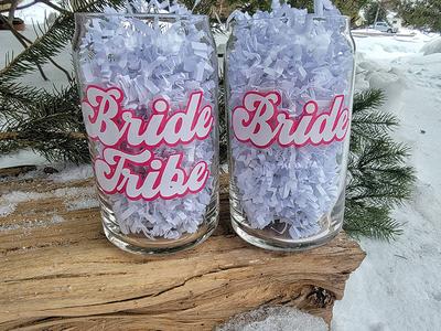 Bride Beer Can Glass, Bride Iced Coffee Cup