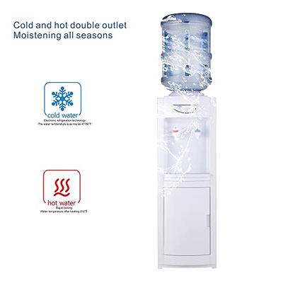 Giantex Top Loading Water Cooler Dispenser 5 Gallon w/Storage Cabinet,  Normal Temperature & Hot Water Bottle Load Electric, Ideal for Home Office