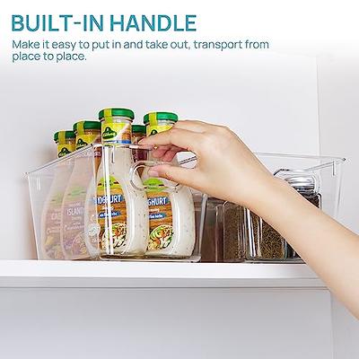 6 Pack Clear Stackable Storage Bins with Lids, Vtopmart Large Plastic  Containers with Handle for Pantry Organization and Storage,Perfect for  Kitchen, Fridge, Cabinet, Bathroom Organizer 