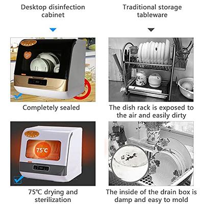 Farberware Portable Countertop Dishwasher - 7-Program System for Home, RV,  and Apartment - Wash Dishes, Glass, and Baby Products - Hookup Required