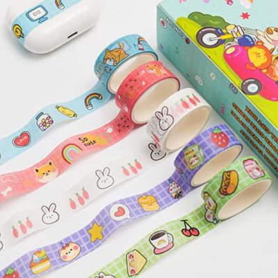 CUNCUN Cute Washi Tape Set, 18 Rolls Kwaii Masking Tape, Decorative Tape  for DIY Crafts, Journaling, Scrapbooking Supplies, Planners, Arts Crafts