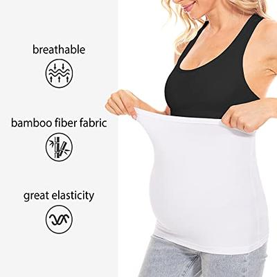 MUSIDORA Maternity Belly Band Pants Extender for Pregnant Women Pregnancy  Bands for Jeans Pregnancy Band (White+Black+Grey M) - Yahoo Shopping