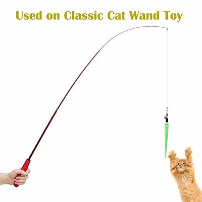 MeoHui Cat Wand Toys Refills, Cat Feather Toys Accessories, 10PCS Squiggly  Worms Replacements and 1PC Replacement String for Cat Fishing Pole,  Assorted Teaser Refills with Bell for Indoor Cats Kitten - Yahoo