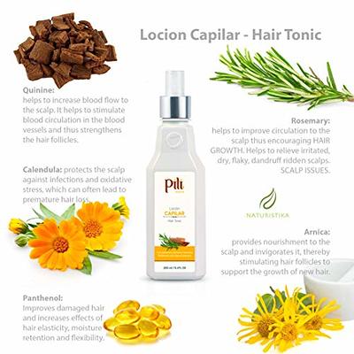 Pili Natural Hair Tonic contains panthenol, rosemary, quinine, arnica and  calendula extracts that help to strengthen and nourish the hair follicles  preventing hair loss and stimulating hair growth. - Yahoo Shopping