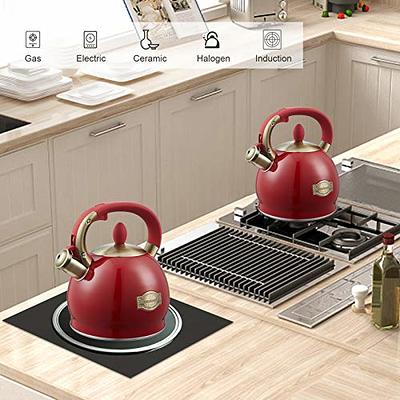 Elitra Home Stove Top Whistling Fancy Tea Kettle - Stainless Steel