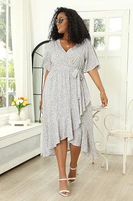 Keluummi Plus Size Wedding Guest Dress for Women, Summer Casual